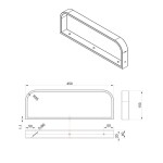 MEREO - Držák ručníků nerezový pod nábytkovou desku - oblý CN103D