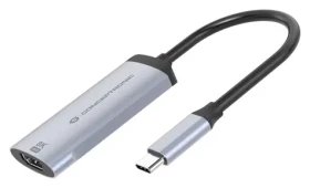 Conceptronic USB-C 3.2 na HDMI 2.1 stříbrná / Adaptér / 8K 60 Hz / 0,15 m (ABBY23G)