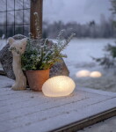 STAR TRADING Venkovní osvětlení na solární napájení LED Globy, bílá barva, plast