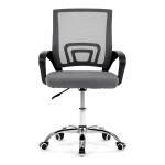 Dětská židle, výškově nastavitelná, šedá síťovina, KA-L103 GREY