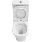 CERANO - WC kombi Hugo, Rimless - bezokrajové splachování + Slim/SoftClose sedátko - spodní/zadní odpad - bílá lesklá - 63,5x35,5 CER-538759