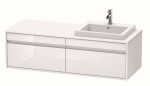 DURAVIT - Ketho Umyvadlová skříňka 43x140x55 cm, pravá, 2 zásuvky, lesklá bílá KT6797R2222