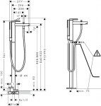 HANSGROHE - Zesis S Vanová baterie do podlahy, chrom 74445000