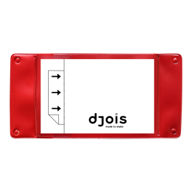 Djois závěsná kapsa s otvory, A6, PVC, červená, 10 ks