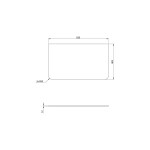 SAPHO - PREMIO deska kompozit 82x1,2x48,5cm, černá mat PRE080-3535