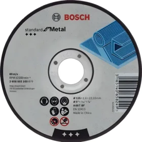 BOSCH Řezný kotouč Standard for Metal / O 115 mm / 1,6 mm / A 60 T BF (2608603163)