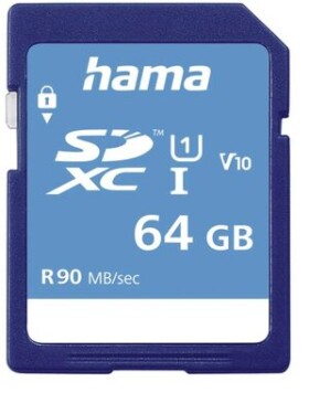 Hama SDHC 64 GB / Class 10 / UHS-I / 90 MBs / V10 (213110)