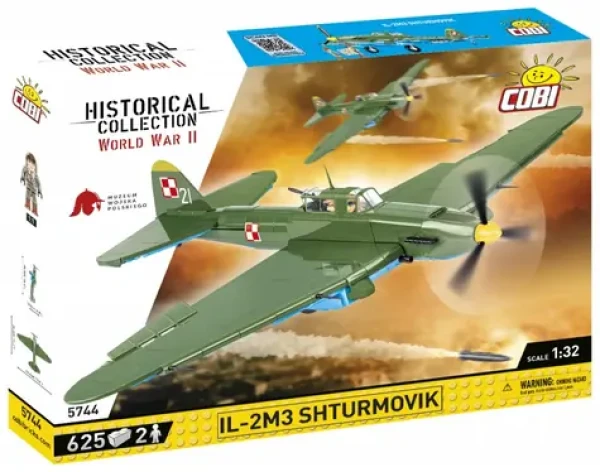 Cobi 5744 II WW Iljušin Il-2 Šturmovik, 1:32, 636 k, 2 f