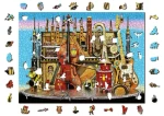 WOODEN CITY Dřevěné puzzle Hudební hrad 2v1