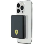 Ferrari Metal Logo černá / Powerbanka / MagSafe / 5000 mAh / 15 W