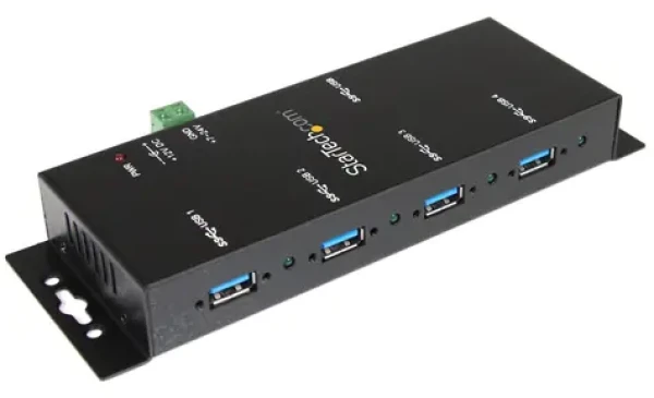 StarTech USB 3.0 Hub 4 porty černá / USB hub / 4x USB-A / 5 Gbps / napájecí adaptér (ST4300USBM)