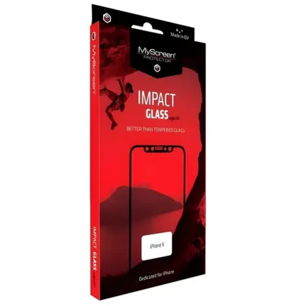 MyScreen Protector ImpactGLASS Edge3D iPhone Xs Max/11 Pro Max černá / Ochranné sklo / Anti-shock / 8H tvrzení (M3978IMPG 3D BLACK)