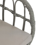 Zahradní židle, kov, polyratan, šedá, AZ-F1406 GREY