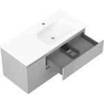 MEXEN/S - Orio koupelnová skříňka 100 cm s umyvadlem Vela pravá, 2S, 1D, šedá mat/bílá mat 91A13-10047-3-BBFFF62-W23P01