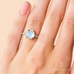 Emporial stříbrný prsten GU-DR23096R-SILVER-MOONSTONE-TOPAZ Velikost: 9 (EU: 59-60)