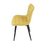 Jídelní židle, žlutá, látka, HC-462 YEL2