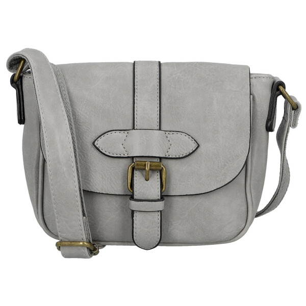 Trendy dámská koženková crossbody kabelka Divina, šedá