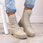 Pohodlná zateplená kožená obuv Rieker W RKR613 beige 40