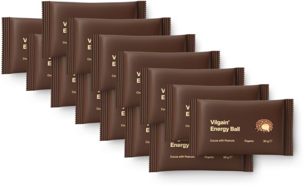Vilgain Energy Ball BIO – 14× kakao s arašídovým máslem 30 g