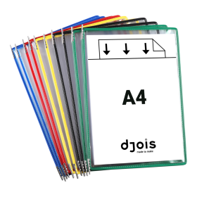 Djois závěsný rámeček s kapsou, A4, otevřený shora, mix barev, 10 ks