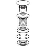 GEBERIT - Příslušenství Neuzavíratelná umyvadlová výpusť, chrom 152.050.21.1