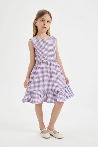 DEFACTO Girl's Checkered Sleeveless Dress