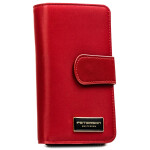 Módní dámská koženkovo-kožená peněženka Peterson Annellie, červená