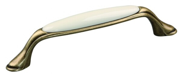Tulip Nábytková úchytka porcelánová Margarita rozteč: 96mm starozlatá (288807)
