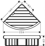 HANSGROHE - Logis Universal Rohová police, chrom 41710000