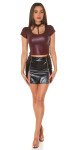 Sexy tričko Wet look 94901 fialové - KouCla M