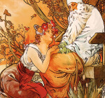 Nástěnný kalendář 2027 vázankový Helma Alfons Mucha