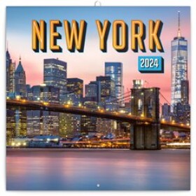 Nástěnný poznámkový kalendář Presco Group 2024 - New York, 30 × 30 cm