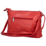 Stylová dámská koženková crossbody kabelka Stacy, červená