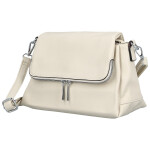 Stylová dámská koženková crossbody kabelka Kornelia, krémová