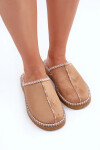 Domácí obuv Pantofle s výšivkou Dámské Inblu EY000028 Camel 39