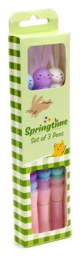 Propiska s tenkým hrotem 3ks - Jaro, Králík, Kuřátko (mix)
