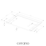 CERANO - Deska pod umyvadlo Navira Pro - černá matná - 70x3,6x46 CER-663082