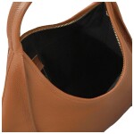 Stylová dámská kožená kabelka na rameno Nemesis, koňaková