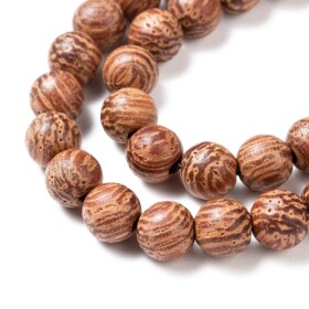 Dřevěné korálky - dřevo draceny - kulaté - 6 mm - 1 ks