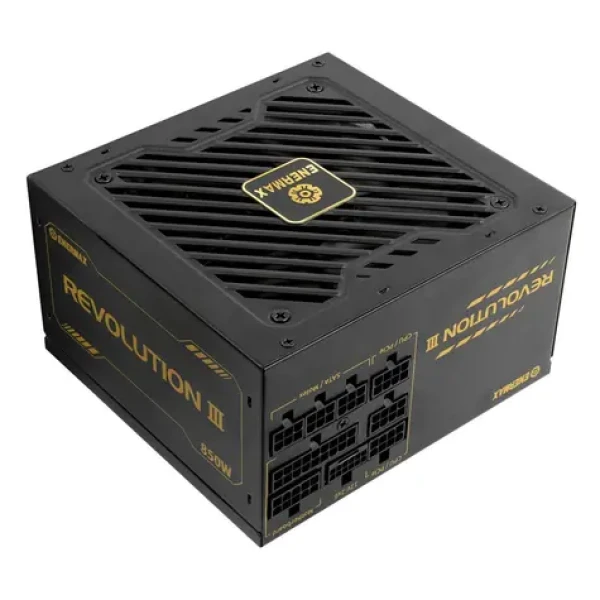 ENERMAX Revolution III 850W / PC napájecí zdroj / ATX 3.1 / 80PLUS Gold / modulární / 120 mm (ERV850G-AHG-MAC)