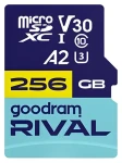 GOODRAM RIVAL M2AA microSDXC 256 GB + SD adaptér / Paměťová karta / Class 10 / UHS-I / U3 / A2 / V30 / R: až 170 MB/s (GGSM2AA-2560R12)