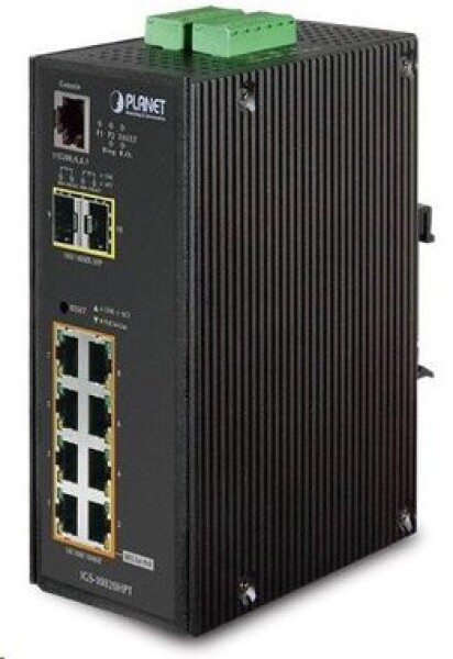 Planet IGS-10020HPT PoE switch / 8x 1000Base-T / 2x SFP / 802.3at 270W / IP30 / SNMP / IGMPv3 / IPv6 (IGS-10020HPT)