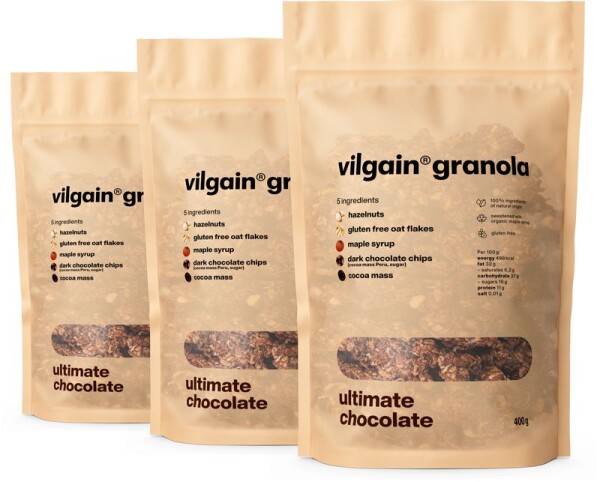 Vilgain Granola – 3× ultimátní čokoláda 400 g