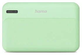 Hama Pocket 10 zelená / Powerbanka / 10000 mAh / 2x USB-A / 5V / 2.1A (201771)