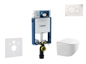 GEBERIT - Kombifix Set předstěnové instalace, klozetu Gaia a sedátka softclose, tlačítko Sigma01, alpská bílá SANI15CA3113
