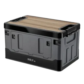 NILS CAMP Skládací box NCB4601 2v1 s víkem a dřevěnou deskou 38 litrů (15-03-612)