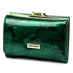 Luxusní dámská kožená peněženka s motýlky Gregorio Sihle, zelená