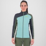 Dámská mikina KARPOS W Federa Full-Zip Fleece, Aqua Sky/Black Sand/Thyme velikost: M