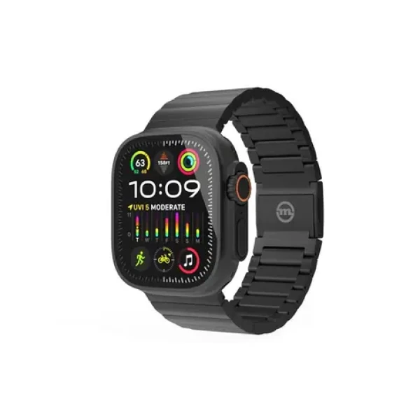 Mobile Origin Watch Titanium Band řemínek pro Apple Watch 49mm/46mm/45mm/44mm černá (AWTB-TITAN-BLK)