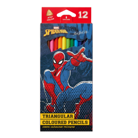 Colorino pastelky trojhranné, Spider-Man, 12 barev